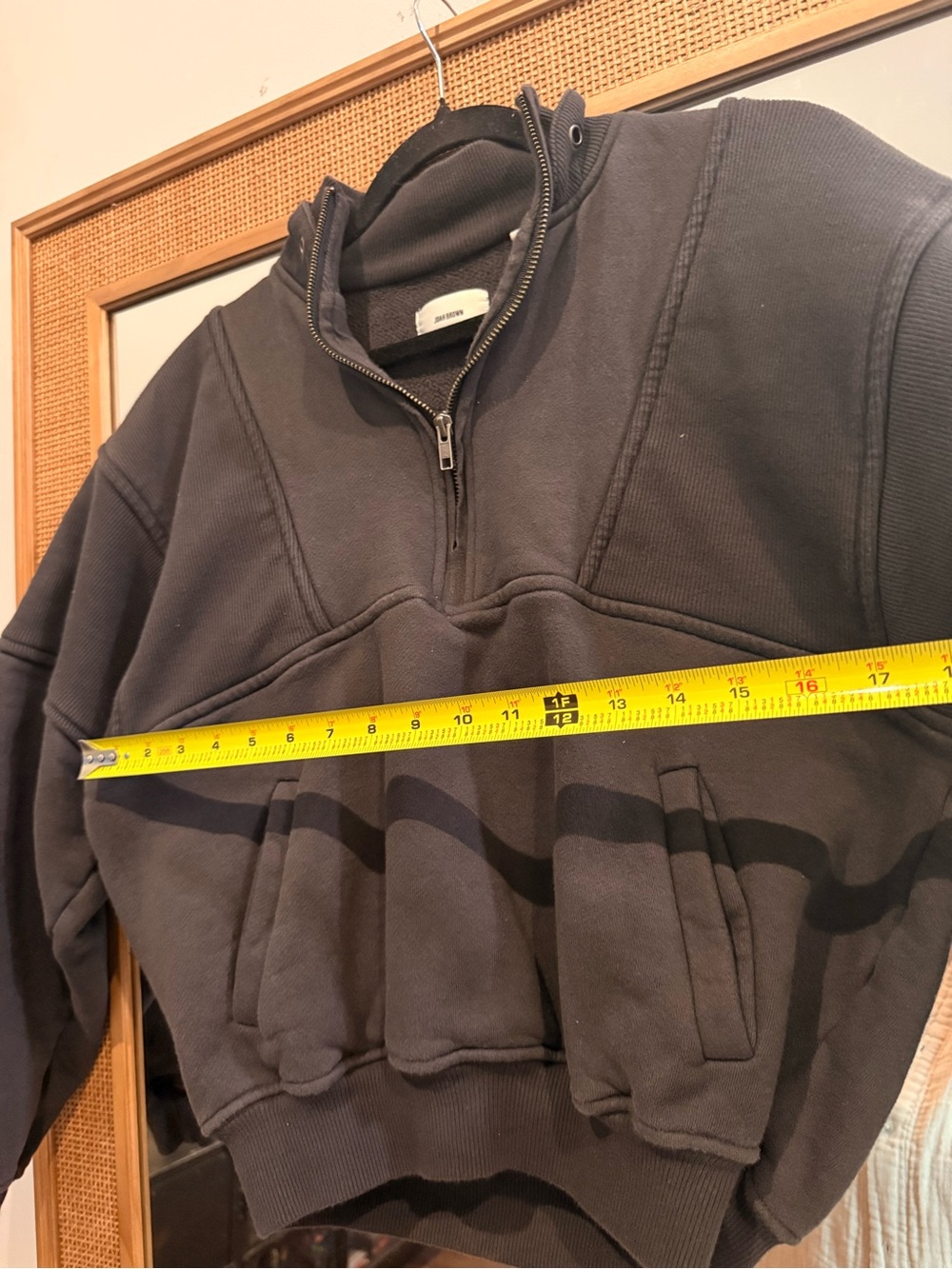 Joah Brown Retro Half Zip – Black - Picture 7 of 9